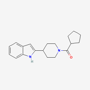molecular formula C19H24N2O B7554293 cyclopentyl-[4-(1H-indol-2-yl)piperidin-1-yl]methanone 