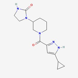 1-[1-(5-cyclopropyl-1H-pyrazole-3-carbonyl)piperidin-3-yl]imidazolidin-2-one