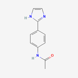 molecular formula C11H11N3O B7554308 N-[4-(1H-imidazol-2-yl)phenyl]acetamide 