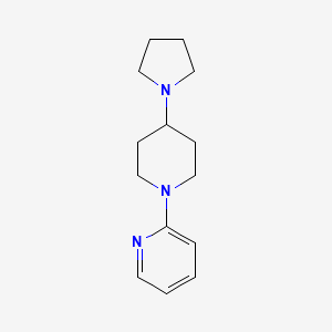 molecular formula C14H21N3 B7554326 2-(4-Pyrrolidin-1-ylpiperidin-1-yl)pyridine 