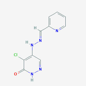 molecular formula C10H8ClN5O B7554358 4-chloro-5-[(2E)-2-(pyridin-2-ylmethylidene)hydrazinyl]pyridazin-3-ol 