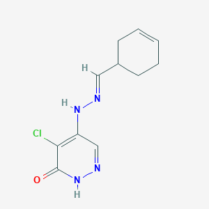 molecular formula C11H13ClN4O B7554364 5-chloro-4-[(2E)-2-(cyclohex-3-en-1-ylmethylidene)hydrazinyl]-1H-pyridazin-6-one 