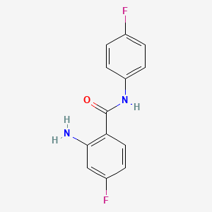 molecular formula C13H10F2N2O B7554376 2-amino-4-fluoro-N-(4-fluorophenyl)benzamide 