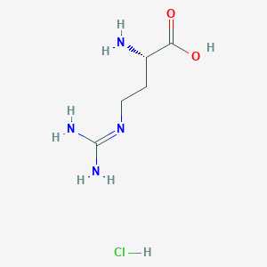molecular formula C5H13ClN4O2 B075544 (S)-2-Amino-4-guanidinobutanoic acid hydrochloride CAS No. 1483-00-7