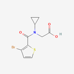 molecular formula C10H10BrNO3S B7554408 2-[(3-Bromothiophene-2-carbonyl)-cyclopropylamino]acetic acid 
