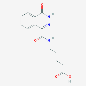 molecular formula C14H15N3O4 B7554416 5-[(4-oxo-3H-phthalazine-1-carbonyl)amino]pentanoic acid 