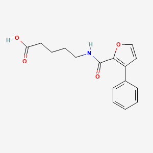 molecular formula C16H17NO4 B7554430 5-[(3-Phenylfuran-2-carbonyl)amino]pentanoic acid 