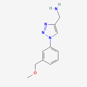 molecular formula C11H14N4O B7554440 [1-[3-(Methoxymethyl)phenyl]triazol-4-yl]methanamine 