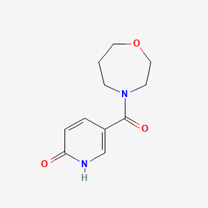 molecular formula C11H14N2O3 B7554453 5-(1,4-oxazepane-4-carbonyl)-1H-pyridin-2-one 