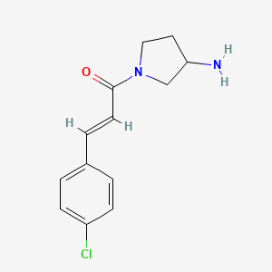 molecular formula C13H15ClN2O B7554460 (E)-1-(3-aminopyrrolidin-1-yl)-3-(4-chlorophenyl)prop-2-en-1-one 