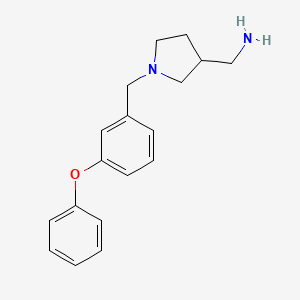 molecular formula C18H22N2O B7554466 [1-[(3-Phenoxyphenyl)methyl]pyrrolidin-3-yl]methanamine 