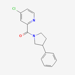 molecular formula C16H15ClN2O B7554483 (4-Chloropyridin-2-yl)-(3-phenylpyrrolidin-1-yl)methanone 