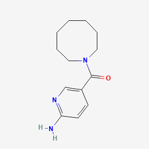 molecular formula C13H19N3O B7554491 (6-Aminopyridin-3-yl)-(azocan-1-yl)methanone 