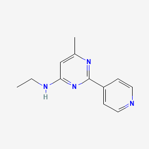 molecular formula C12H14N4 B7554517 N-ethyl-6-methyl-2-pyridin-4-ylpyrimidin-4-amine 
