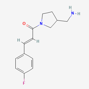 molecular formula C14H17FN2O B7554525 (E)-1-[3-(aminomethyl)pyrrolidin-1-yl]-3-(4-fluorophenyl)prop-2-en-1-one 