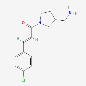 molecular formula C14H17ClN2O B7554527 (E)-1-[3-(aminomethyl)pyrrolidin-1-yl]-3-(4-chlorophenyl)prop-2-en-1-one 