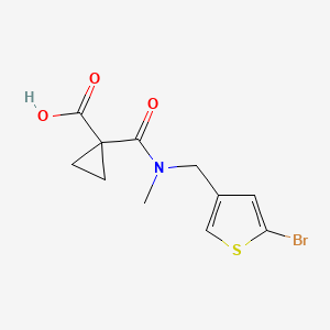 molecular formula C11H12BrNO3S B7554556 1-[(5-Bromothiophen-3-yl)methyl-methylcarbamoyl]cyclopropane-1-carboxylic acid 