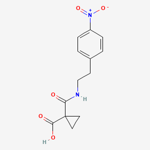 molecular formula C13H14N2O5 B7554559 1-[2-(4-Nitrophenyl)ethylcarbamoyl]cyclopropane-1-carboxylic acid 