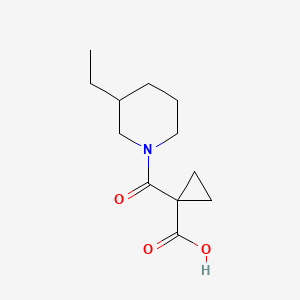 molecular formula C12H19NO3 B7554570 1-(3-Ethylpiperidine-1-carbonyl)cyclopropane-1-carboxylic acid 