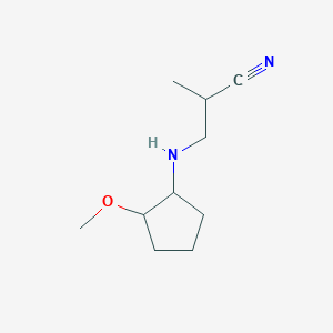 molecular formula C10H18N2O B7554604 3-[(2-Methoxycyclopentyl)amino]-2-methylpropanenitrile 