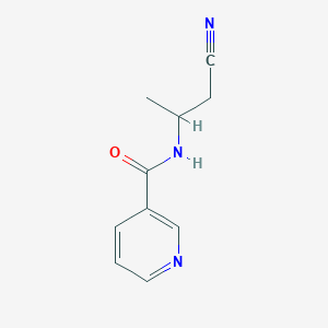 molecular formula C10H11N3O B7554611 N-(1-cyanopropan-2-yl)pyridine-3-carboxamide 