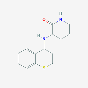 molecular formula C14H18N2OS B7554620 3-(3,4-dihydro-2H-thiochromen-4-ylamino)piperidin-2-one 