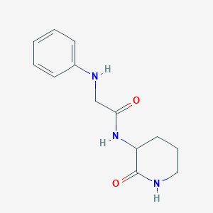 molecular formula C13H17N3O2 B7554626 2-anilino-N-(2-oxopiperidin-3-yl)acetamide 