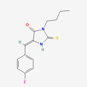 (5Z)-3-butyl-5-[(4-fluorophenyl)methylidene]-2-sulfanylideneimidazolidin-4-one