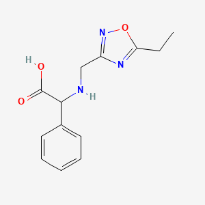 molecular formula C13H15N3O3 B7554640 2-[(5-Ethyl-1,2,4-oxadiazol-3-yl)methylamino]-2-phenylacetic acid 