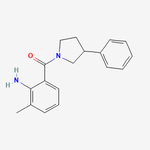 molecular formula C18H20N2O B7554665 (2-Amino-3-methylphenyl)-(3-phenylpyrrolidin-1-yl)methanone 