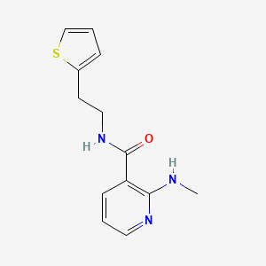 molecular formula C13H15N3OS B7554667 2-(methylamino)-N-(2-thiophen-2-ylethyl)pyridine-3-carboxamide 