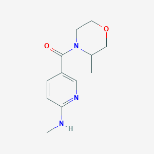 molecular formula C12H17N3O2 B7554672 [6-(Methylamino)pyridin-3-yl]-(3-methylmorpholin-4-yl)methanone 