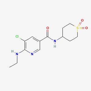 5-chloro-N-(1,1-dioxothian-4-yl)-6-(ethylamino)pyridine-3-carboxamide