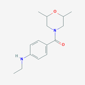molecular formula C15H22N2O2 B7554690 (2,6-Dimethylmorpholin-4-yl)-[4-(ethylamino)phenyl]methanone 