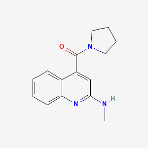 molecular formula C15H17N3O B7554707 [2-(Methylamino)quinolin-4-yl]-pyrrolidin-1-ylmethanone 