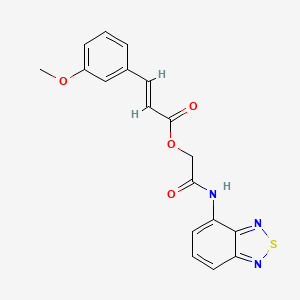 molecular formula C18H15N3O4S B7554726 [2-(2,1,3-benzothiadiazol-4-ylamino)-2-oxoethyl] (E)-3-(3-methoxyphenyl)prop-2-enoate 