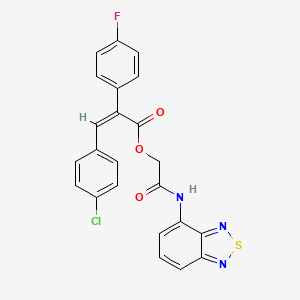 molecular formula C23H15ClFN3O3S B7554732 [2-(2,1,3-benzothiadiazol-4-ylamino)-2-oxoethyl] (Z)-3-(4-chlorophenyl)-2-(4-fluorophenyl)prop-2-enoate 