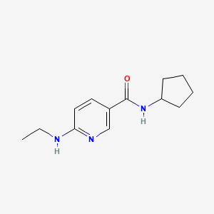 molecular formula C13H19N3O B7554733 N-cyclopentyl-6-(ethylamino)pyridine-3-carboxamide 