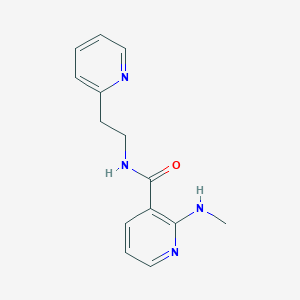 molecular formula C14H16N4O B7554741 2-(methylamino)-N-(2-pyridin-2-ylethyl)pyridine-3-carboxamide 