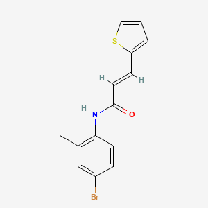 molecular formula C14H12BrNOS B7554757 (E)-N-(4-bromo-2-methylphenyl)-3-thiophen-2-ylprop-2-enamide 