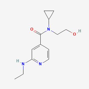 molecular formula C13H19N3O2 B7554768 N-cyclopropyl-2-(ethylamino)-N-(2-hydroxyethyl)pyridine-4-carboxamide 