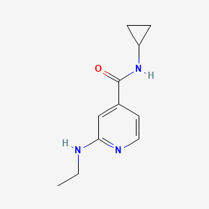 molecular formula C11H15N3O B7554775 N-cyclopropyl-2-(ethylamino)pyridine-4-carboxamide 