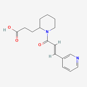 3-[1-[(E)-3-pyridin-3-ylprop-2-enoyl]piperidin-2-yl]propanoic acid