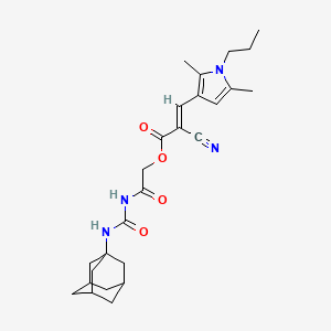 molecular formula C26H34N4O4 B7554804 [2-(1-adamantylcarbamoylamino)-2-oxoethyl] (E)-2-cyano-3-(2,5-dimethyl-1-propylpyrrol-3-yl)prop-2-enoate 