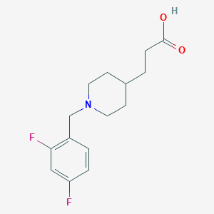 molecular formula C15H19F2NO2 B7554824 3-[1-[(2,4-Difluorophenyl)methyl]piperidin-4-yl]propanoic acid 