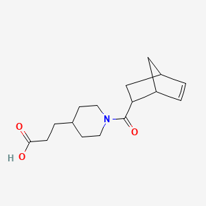 molecular formula C16H23NO3 B7554838 3-[1-(Bicyclo[2.2.1]hept-5-ene-2-carbonyl)piperidin-4-yl]propanoic acid 