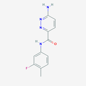 molecular formula C12H11FN4O B7554845 6-amino-N-(3-fluoro-4-methylphenyl)pyridazine-3-carboxamide 