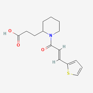 molecular formula C15H19NO3S B7554889 3-[1-[(E)-3-thiophen-2-ylprop-2-enoyl]piperidin-2-yl]propanoic acid 