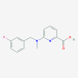 6-[(3-Fluorophenyl)methyl-methylamino]pyridine-2-carboxylic acid
