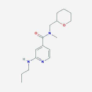 molecular formula C16H25N3O2 B7554932 N-methyl-N-(oxan-2-ylmethyl)-2-(propylamino)pyridine-4-carboxamide 